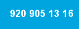 920 905 13 16 920 905 13 16